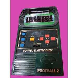 Vintage Mattel Electronics Handheld Football 2 1978 Green Video Game Retro Toy